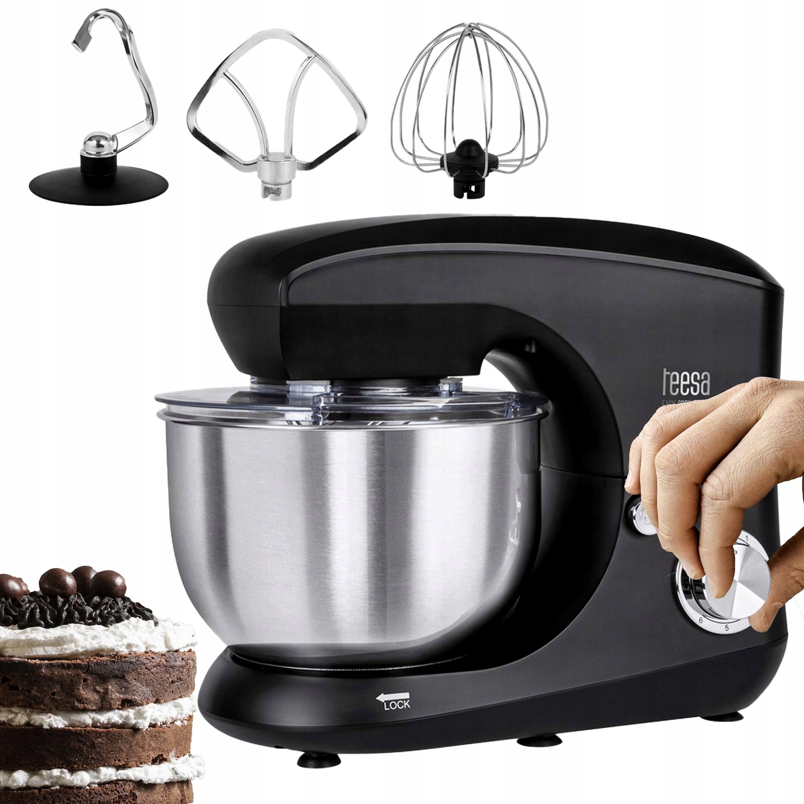 FOOD PROCESSOR PLANETARY JUMP PULSATING BLACK - ROTATING BOWL 5,5 L