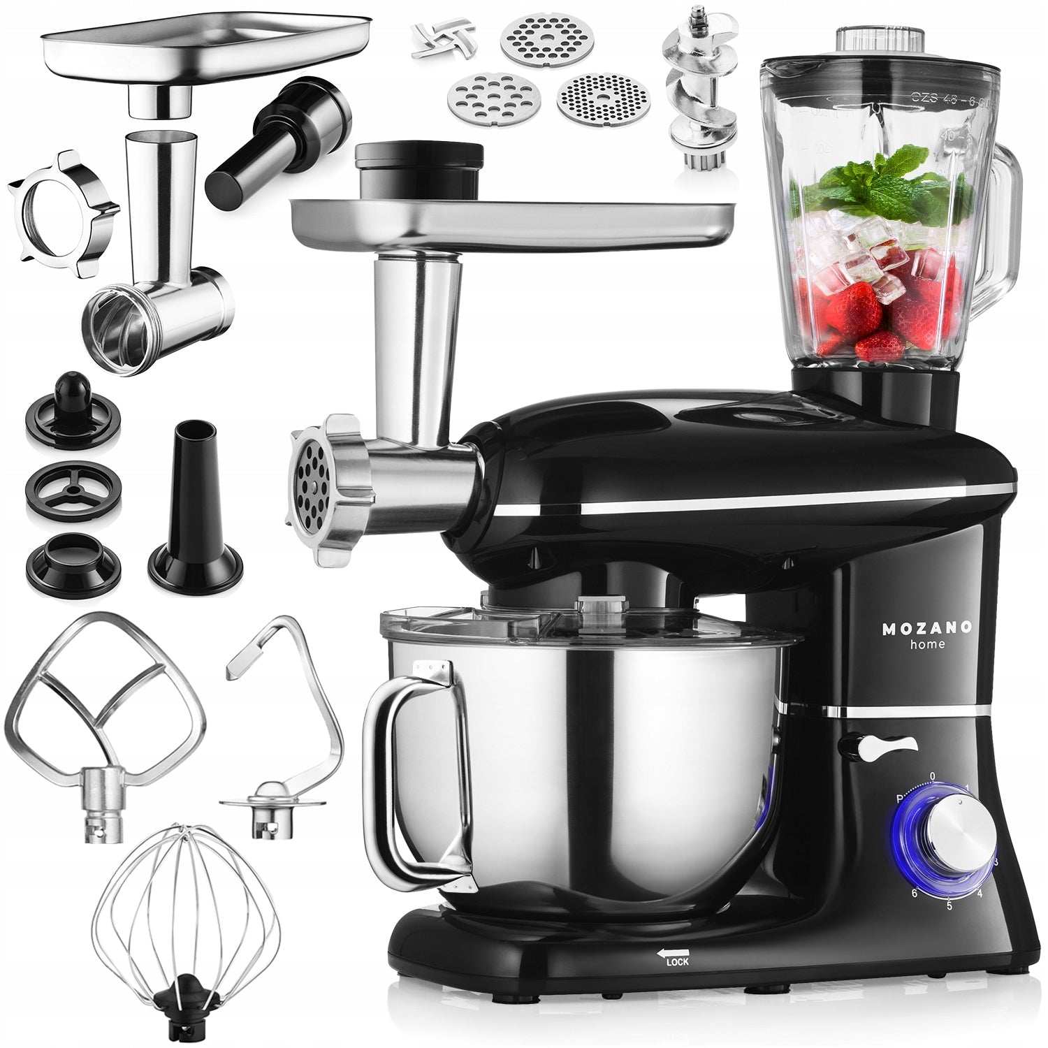 FOOD PROCESSOR PLANETARY MEAT MACHINE MIXER BLENDER 6IN1 POWERFUL 3200W