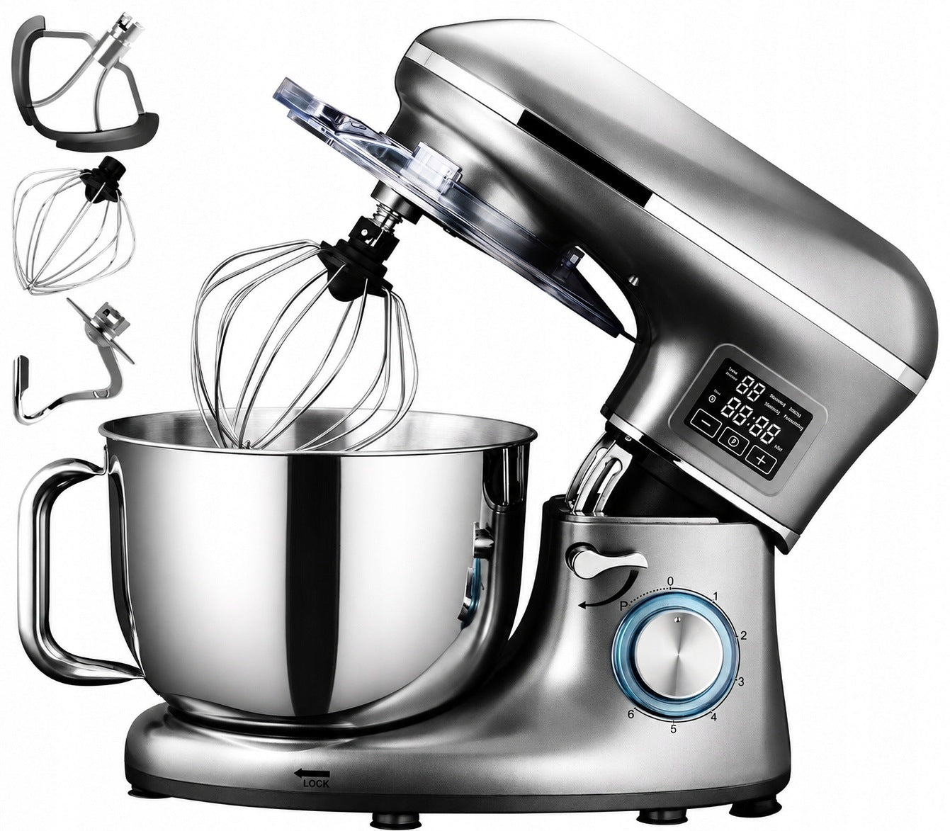 FOOD PROCESSOR PLANETARY MIXER KERCH MYCHEF HEATED BOWL GREY 6,2L