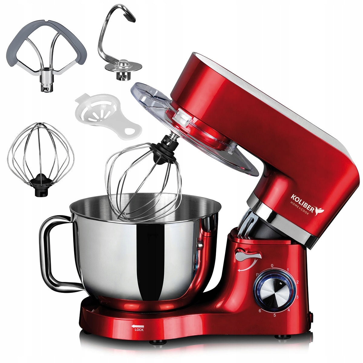 FOOD PROCESSOR PLANETARY MIXER KOLIBER X-3200-W 6.2L 7in1 MULTIFUNCTIONAL