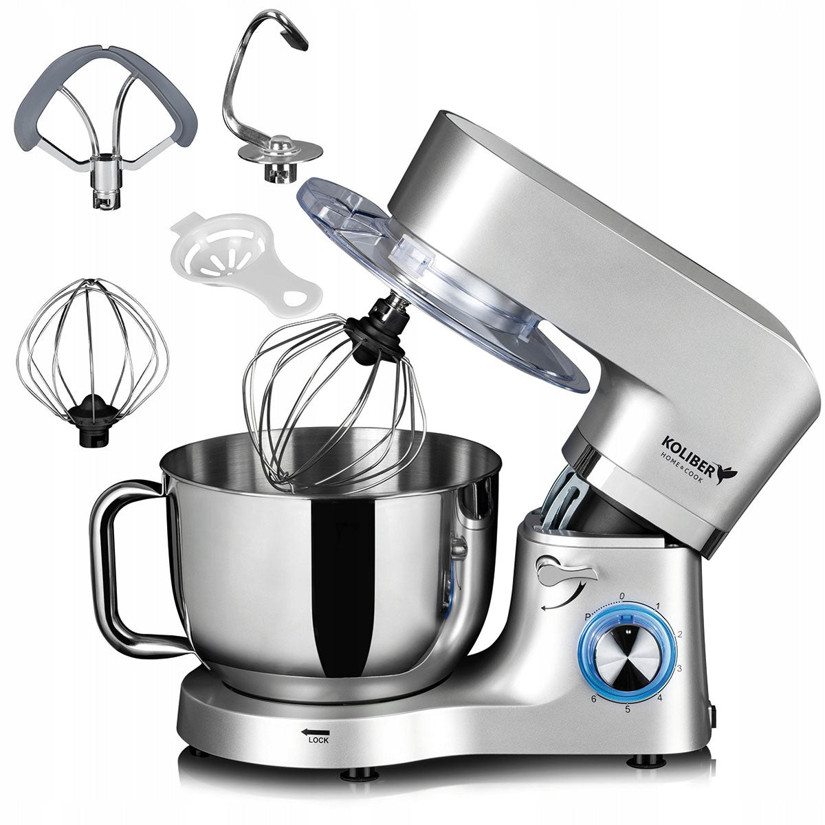 FOOD PROCESSOR PLANETARY MIXER KOLIBER X-3200-W 6.2L 7in1 MULTIFUNCTIONAL