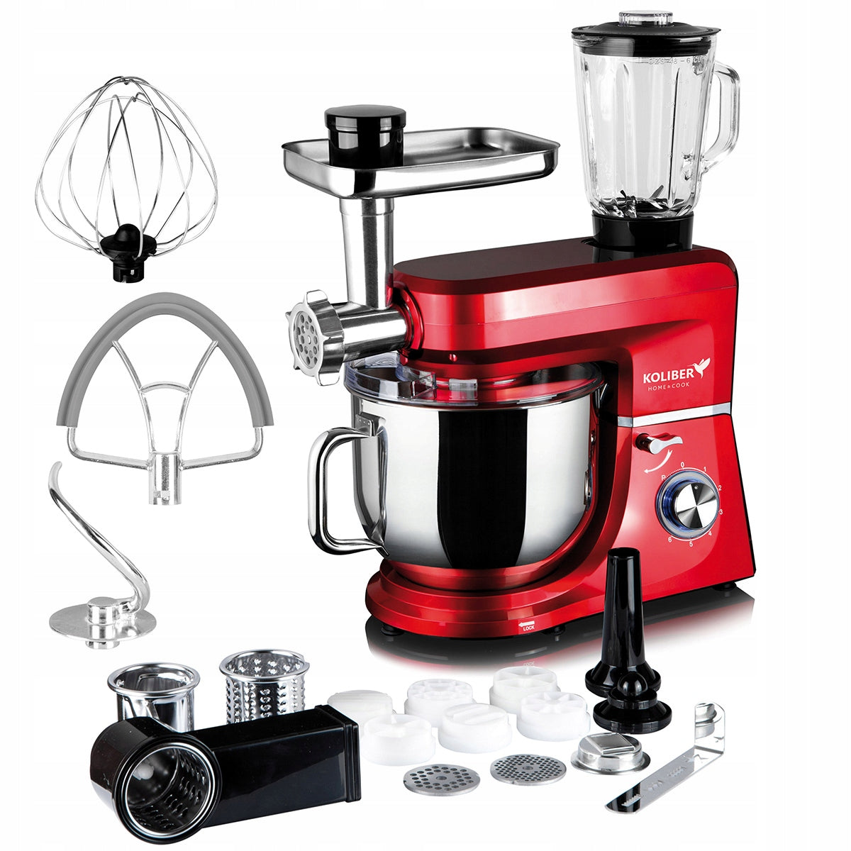 FOOD PROCESSOR PLANETARY MIXER KOLIBER X-3500-W 8L 21IN1 MULTIFUNCTIONAL