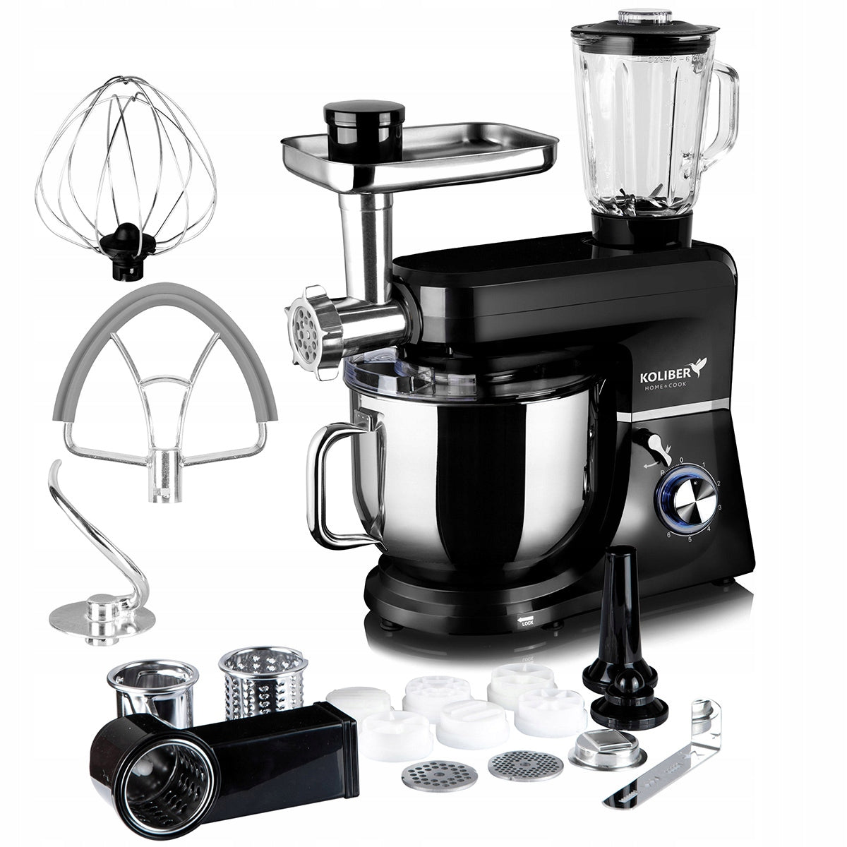 FOOD PROCESSOR PLANETARY MIXER KOLIBER X-3500-W 8L 21IN1 MULTIFUNCTIONAL