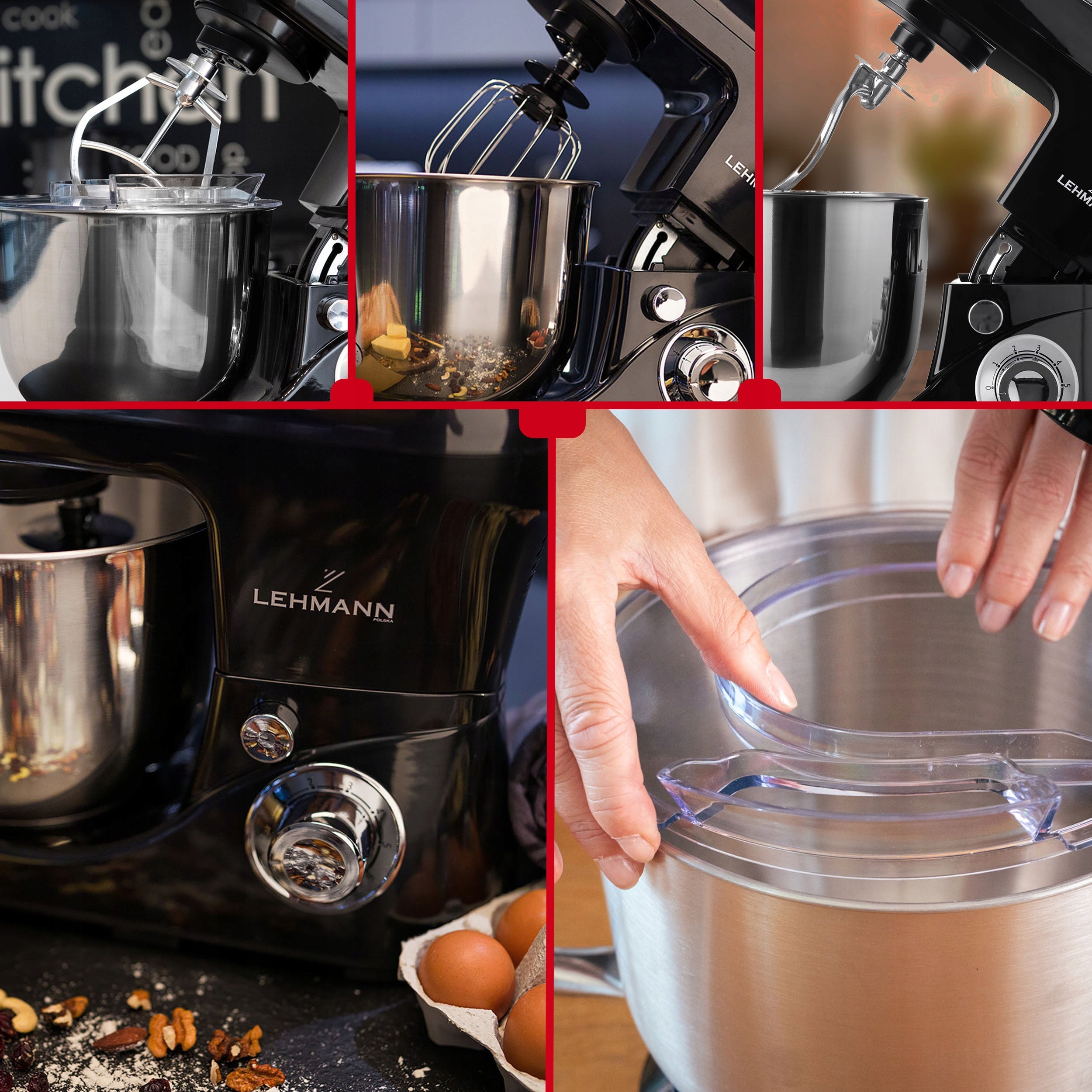 FOOD PROCESSOR PLANETARY MIXER LEHMANN MULTIFUNCTIONAL 5L BLACK PREMIUM Manufacturer code 5903299926943