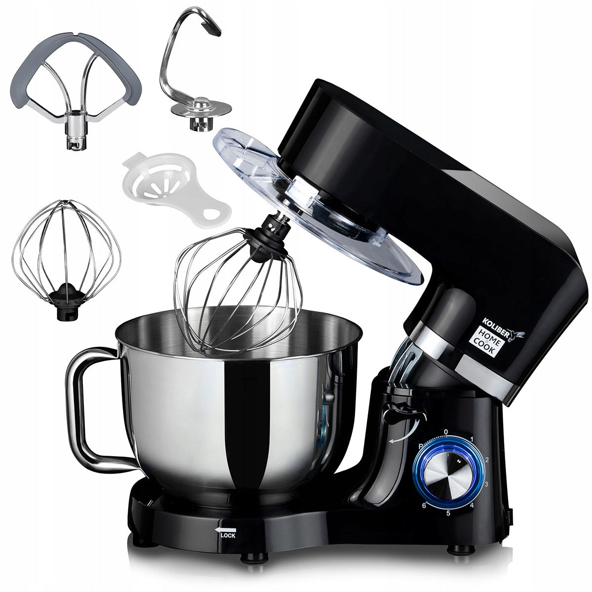 FOOD PROCESSOR PLANETARY MIXER MULTIFUNCTIONAL KOLIBER LARGE STRONG 6L 7in1