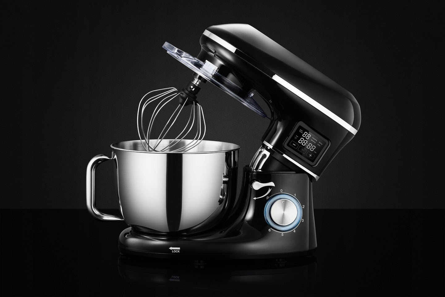FOOD PROCESSOR PLANETARY MIXER POWERFUL SET Kerch 4000W 6,2L Black LED Manufacturer code ROBOT KUCHENNY PLANETARNY MIKSER MOCNY ZESTAW