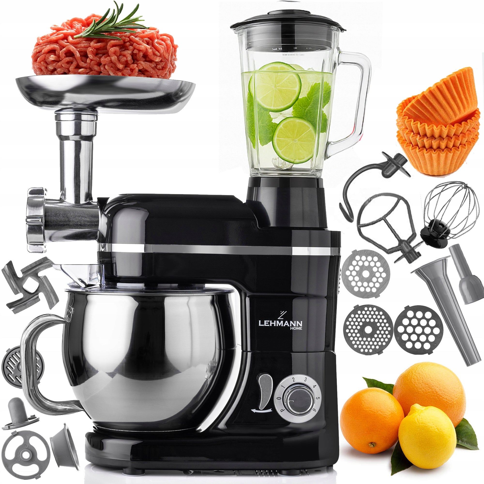 FOOD PROCESSOR PLANETARY MIXER WITH BOWL BLENDER GLASS MEAT MACHINE