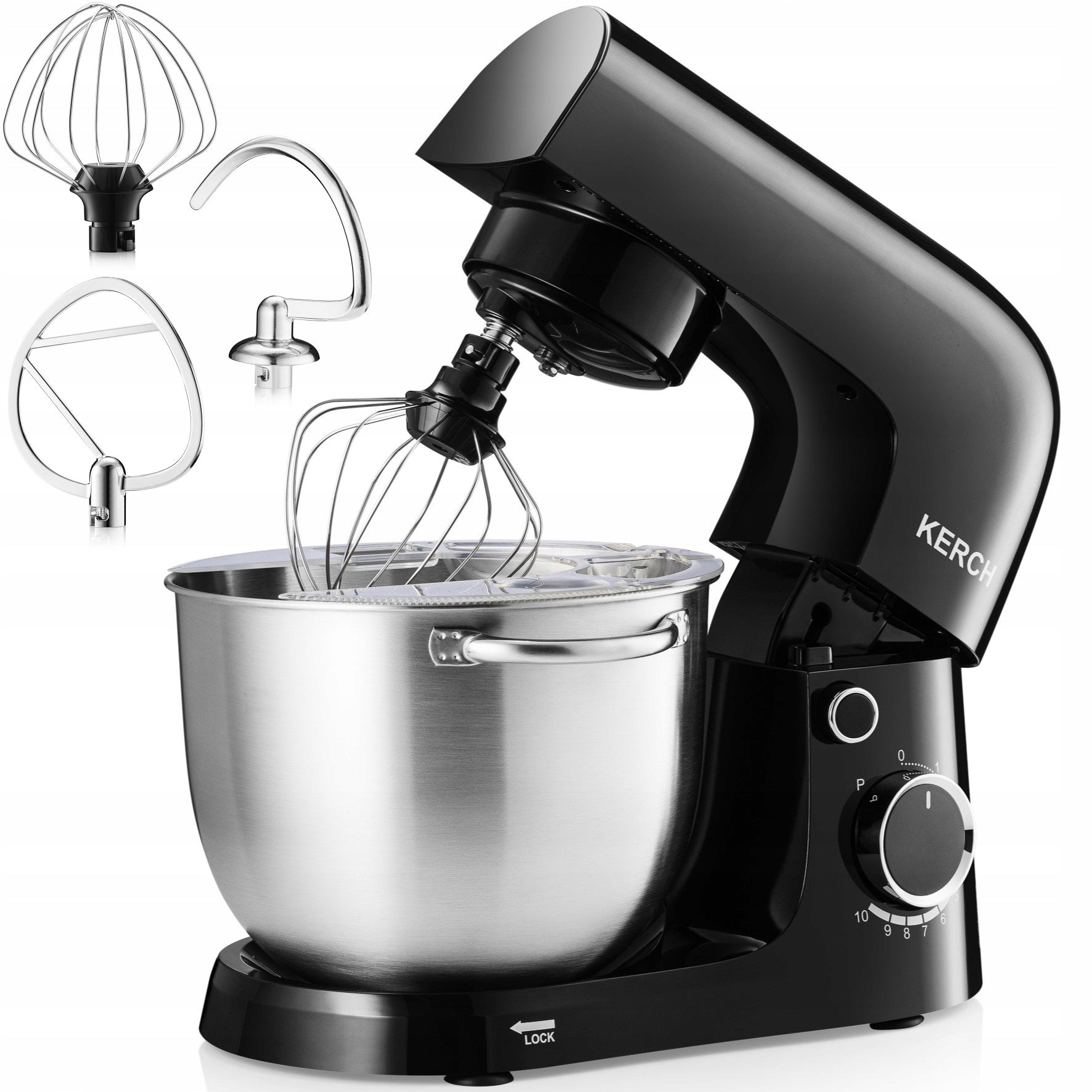 FOOD PROCESSOR PLANETARY MIXER WITH BOWL KERCH MALIA BLACK 5L