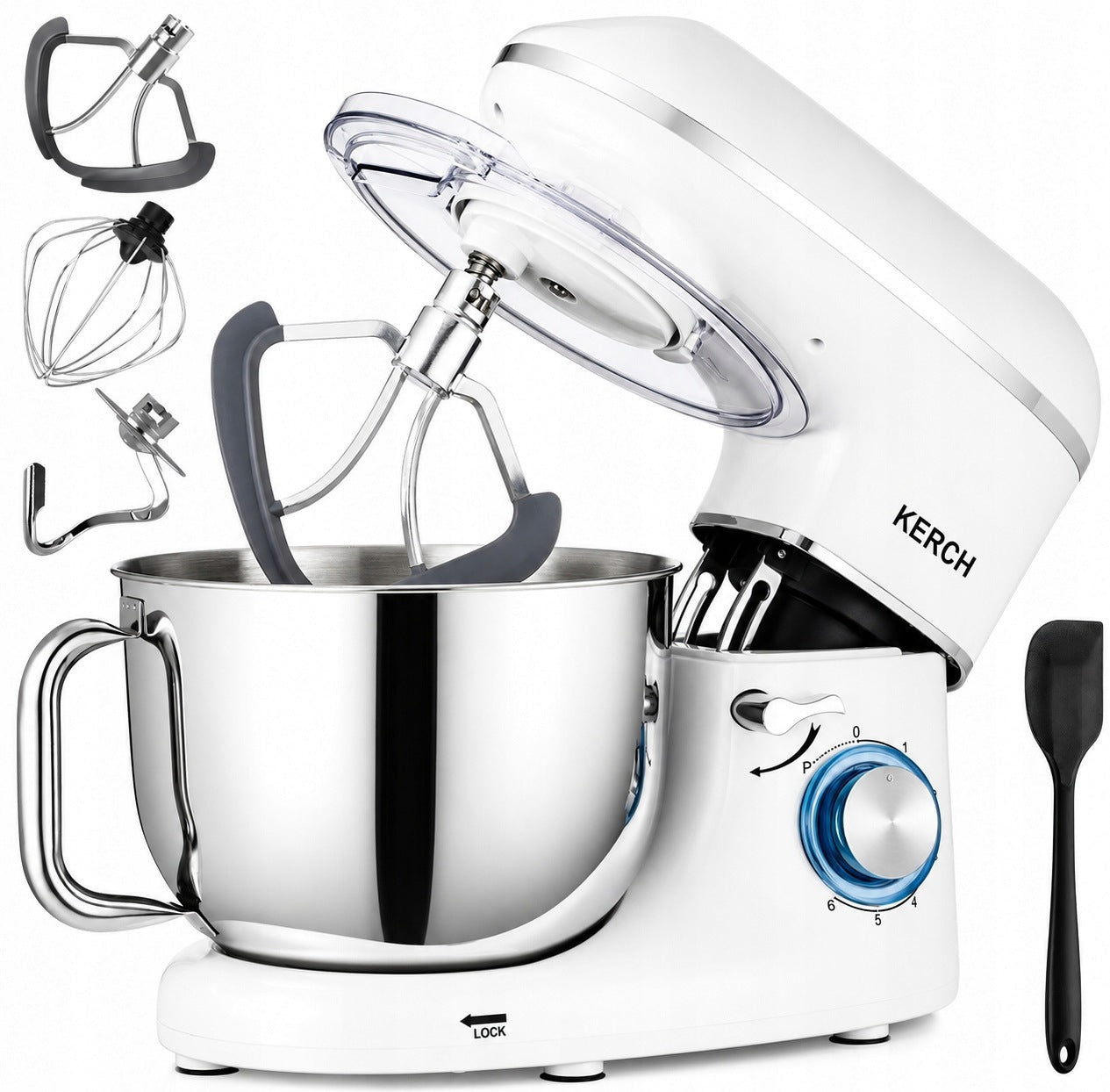 FOOD PROCESSOR PLANETARY MIXER WITH BOWL KERCH MYCHEF 4000W WHITE 6,2L