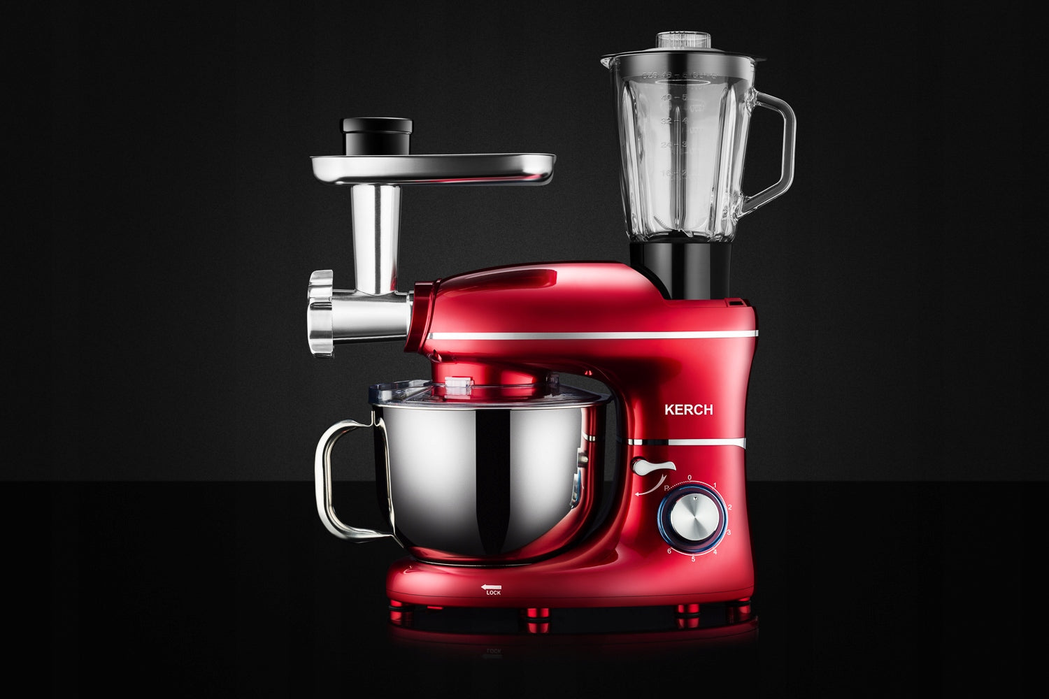 FOOD PROCESSOR PLANETARY MIXER WITH BOWL KERCH ROTARY 4000W RED 6,2L Packaging status original