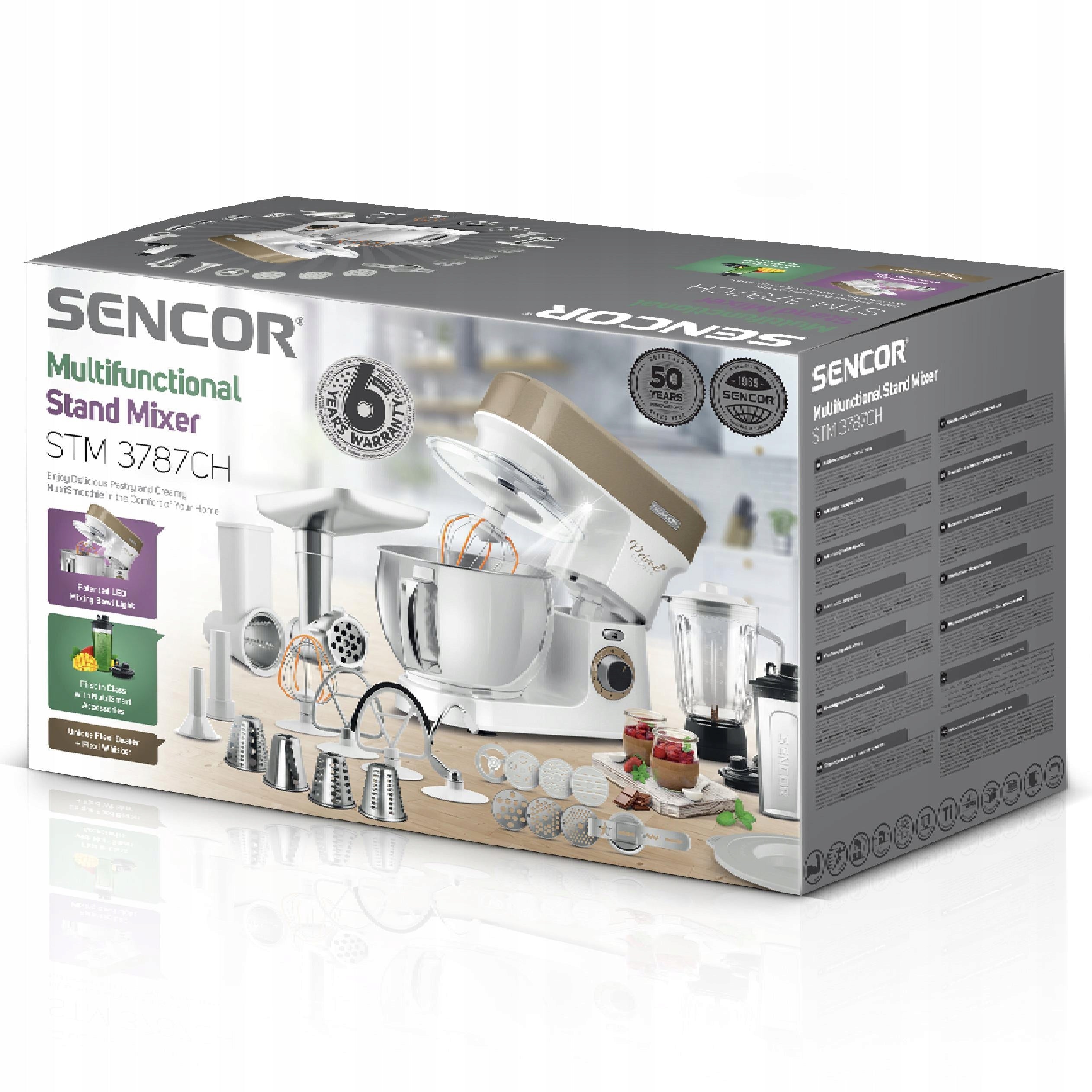 FOOD PROCESSOR PLANETARY MIXER WITH BOWL Sencor STM 3787CH 1200W 4in1 Manufacturer code STM 3787CH