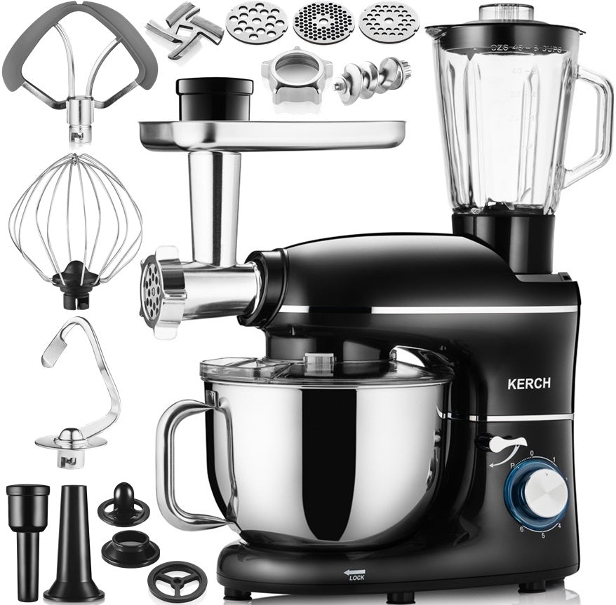 FOOD PROCESSOR PLANETARY MIXER WITH PULSE BOWL KERCH ROTARY BLACK 6,2L