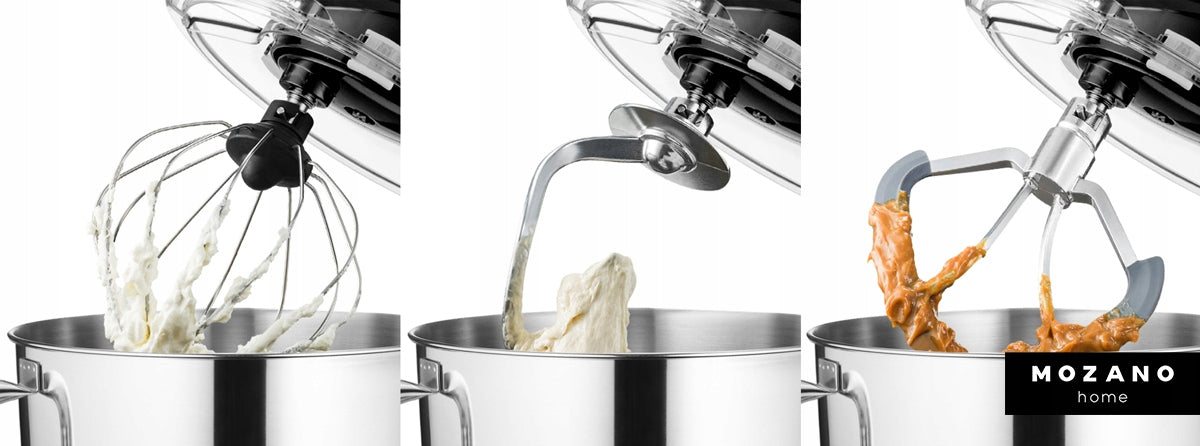 FOOD PROCESSOR PLANETARY MIXER WITH STEEL BOWL 6,2L + 3 TIPS STRONG Manufacturer code AGD/ROB/01#CZARNY