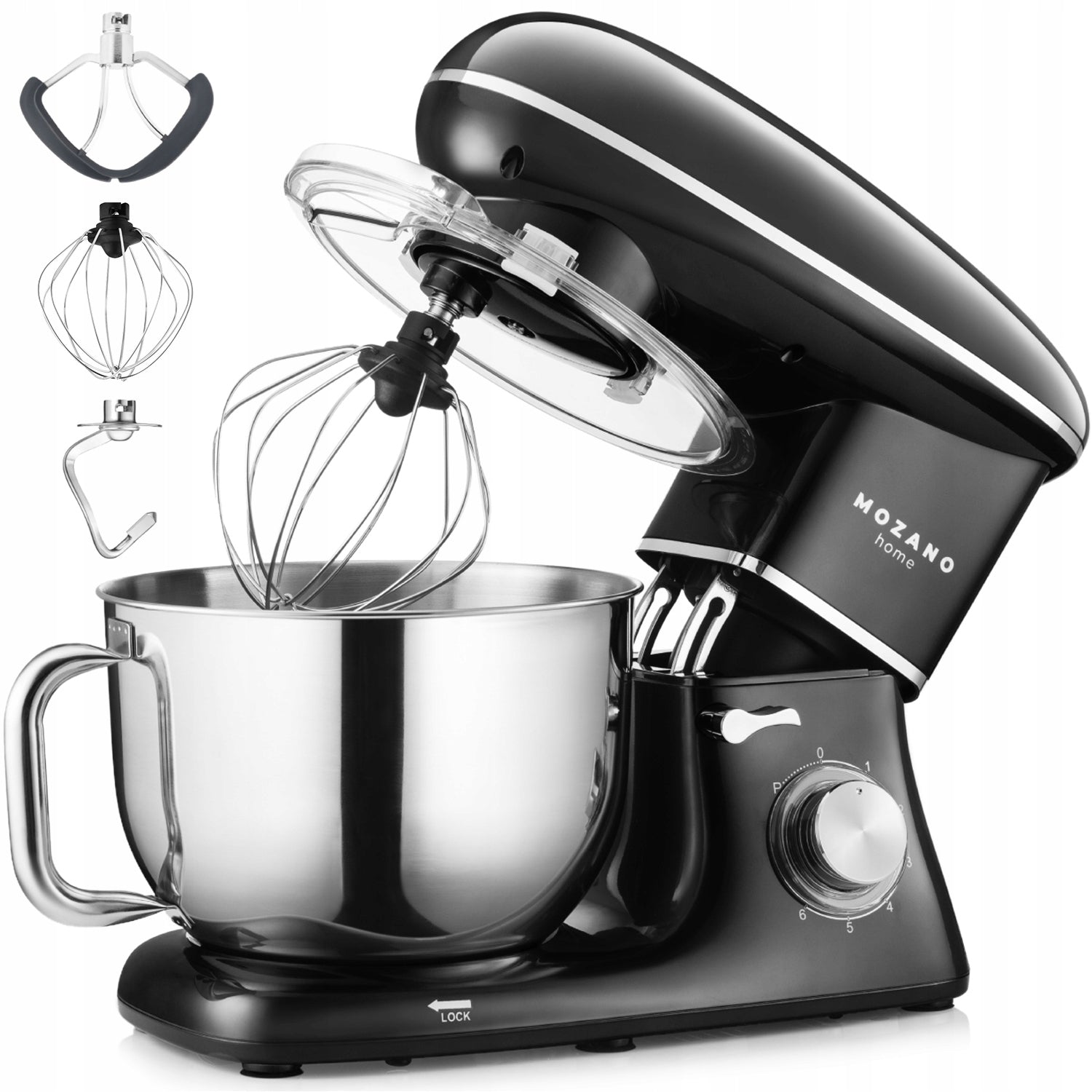 FOOD PROCESSOR PLANETARY MIXER WITH STEEL BOWL 6,2L + 3 TIPS STRONG