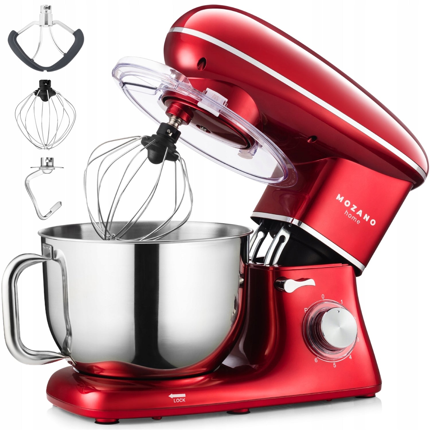 FOOD PROCESSOR PLANETARY MIXER WITH STEEL BOWL 6,2L + 3 TIPS STRONG