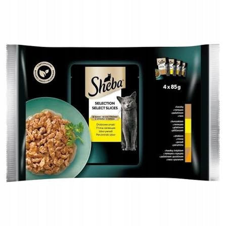 FOOD SHEBA POULTRY SACHET IN SAUCE 4x85G