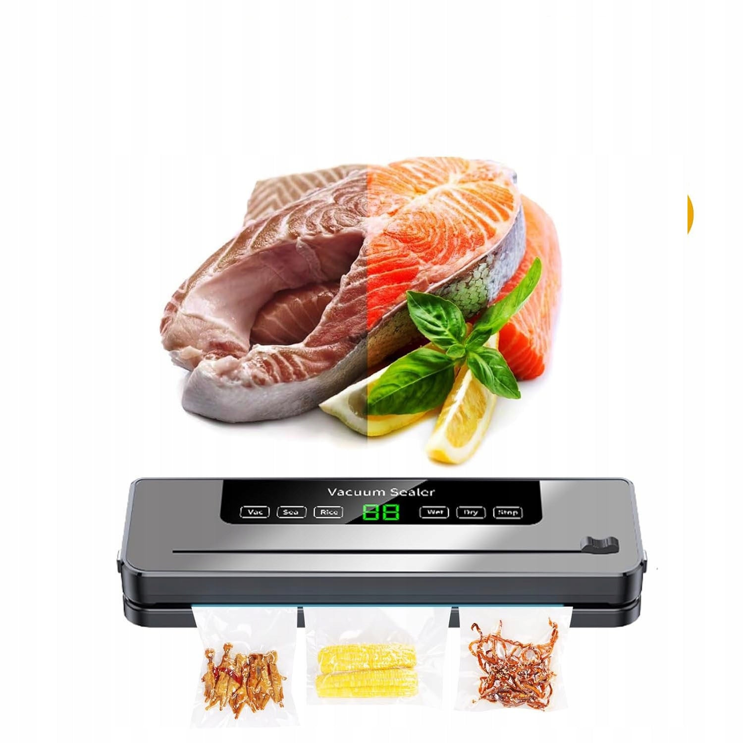 FOOD VACUUM PACKER AUTOMATIC STRONG WELDING MACHINE SET FOIL