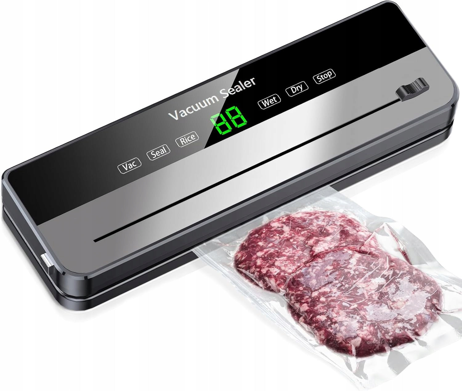 FOOD VACUUM PACKING MACHINE WELDING MACHINE WITH CUTTING KNIFE FOIL + POUCHES Packaging status original