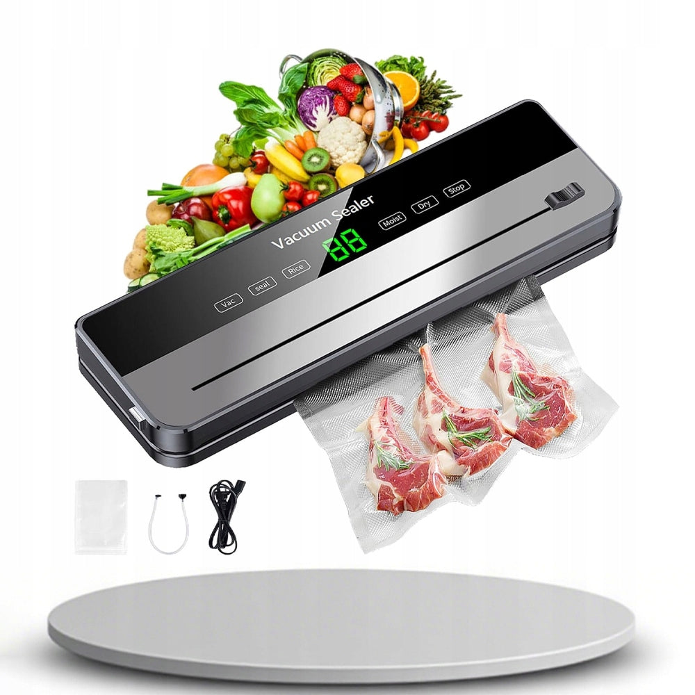 FOOD VACUUM PACKING MACHINE WELDING MACHINE WITH CUTTING KNIFE FOIL + POUCHES