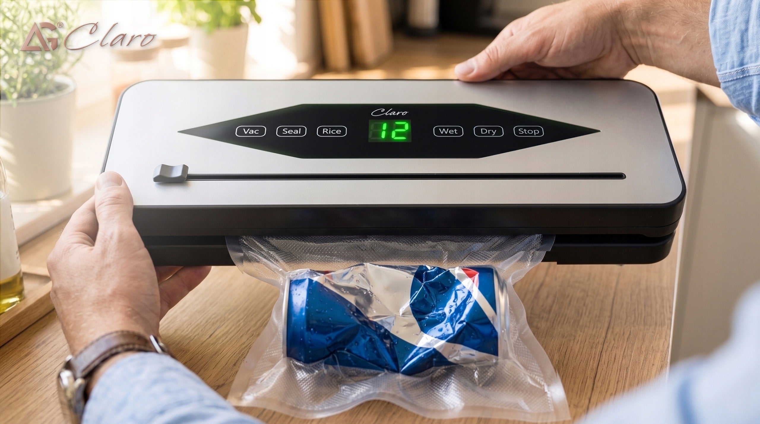 FOOD VACUUM SEALER FOOD 80kPA MODES KNIFE + 10x BAGS Manufacturer code Zgrzewarka próżniowa Claro Uno