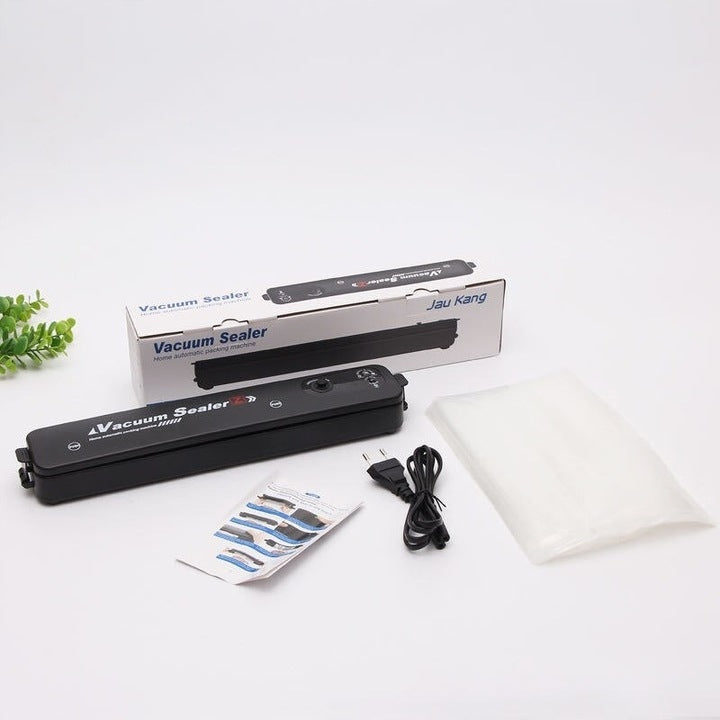 FOOD VACUUM SEALER FOOD PACKING MACHINE 90W+5 BAGS Black