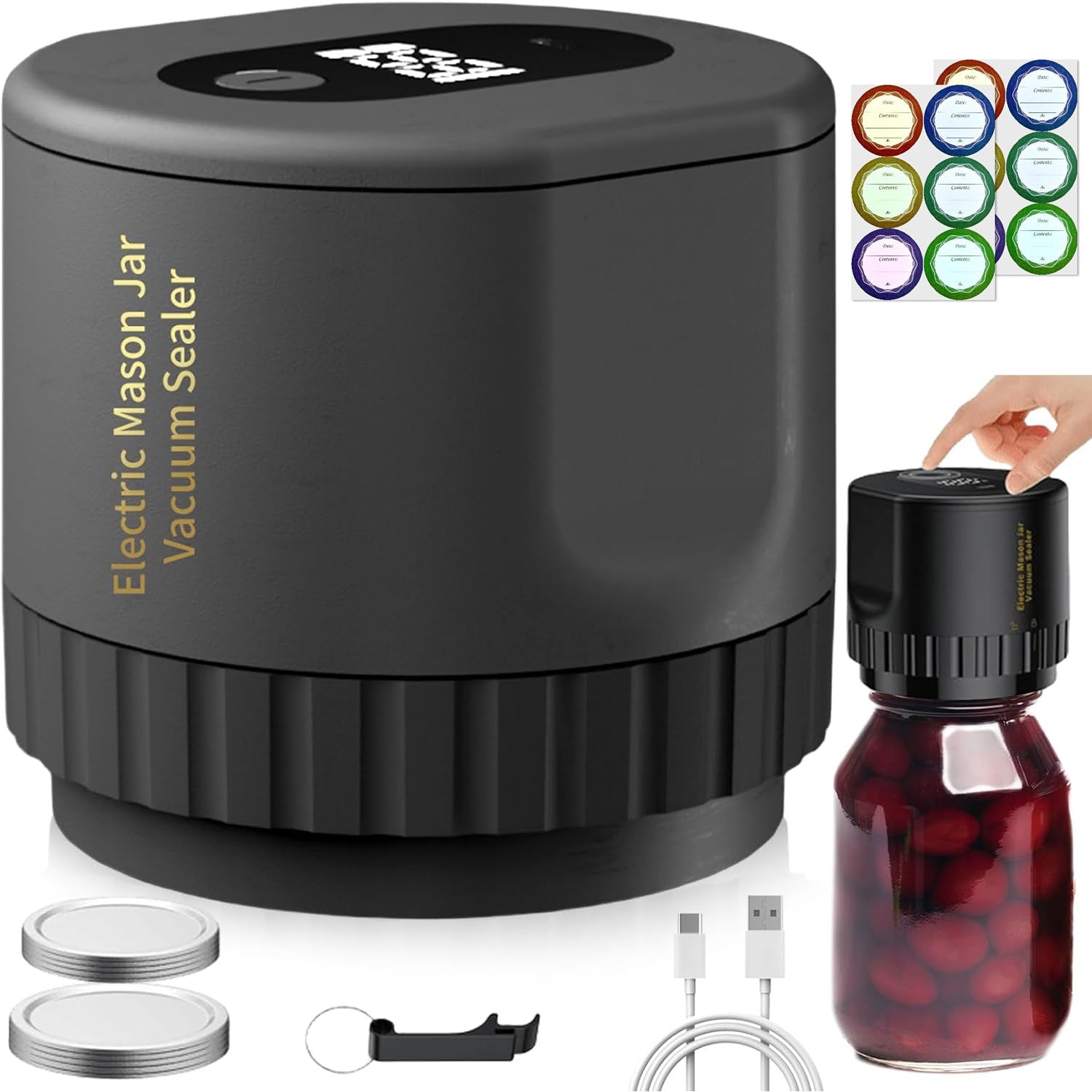 FOOD VACUUM WELDING MACHINE AUTOMATIC FOR JARS + LIDS