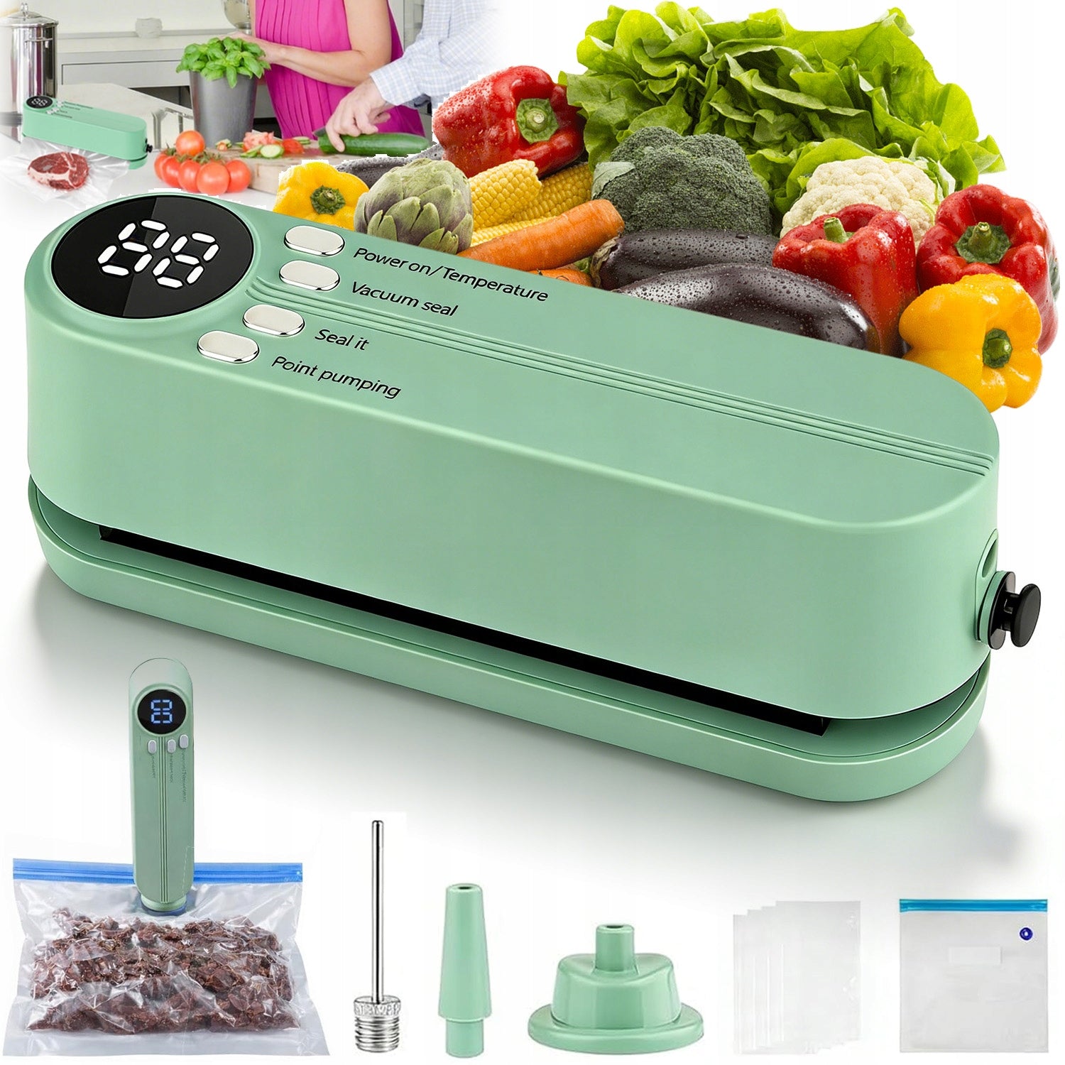 FOOD VACUUM WELDING MACHINE FOOD PACKER 3 MODES PORTABLE