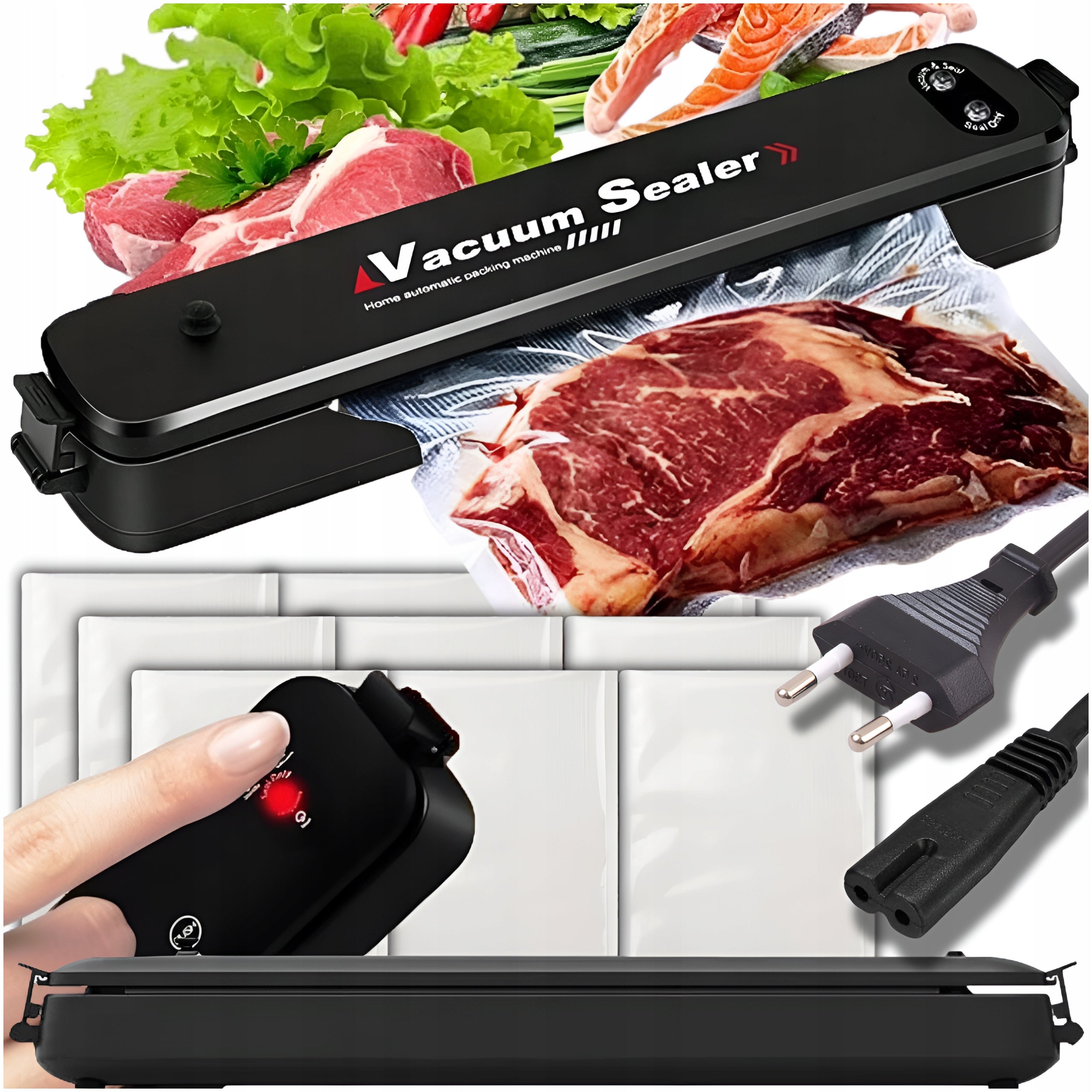 FOOD VACUUM WELDING MACHINE PACKAGING MACHINE + BAGS XJ4501 Manufacturer code XJ4501