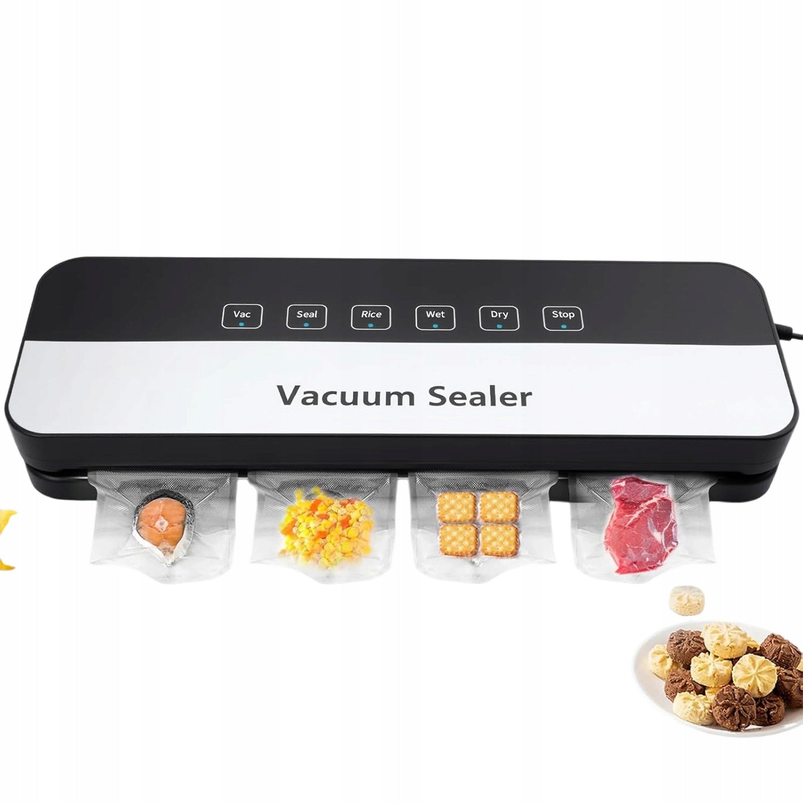 FOOD VACUUM WELDING MACHINE SMART TOUCH SCREEN 6 MODES FOR FOOD STORAGE