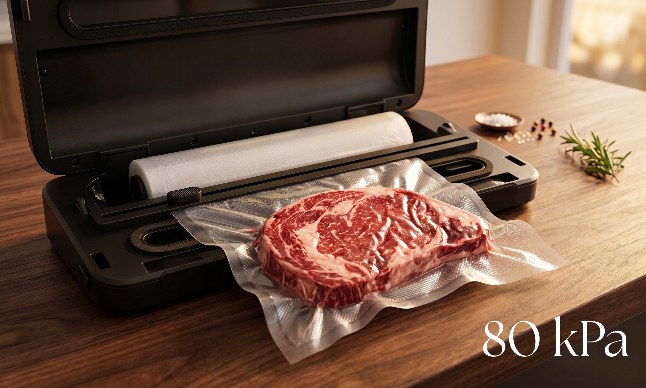 FOOD VACUUM WELDING MACHINE STRONG AUTOMATIC PACKAGING MACHINE + FOIL BAGS Manufacturer code PAKOWARKA PRÓŻNIOWA + WORKI PRÓŻNIOWE ZESTAW
