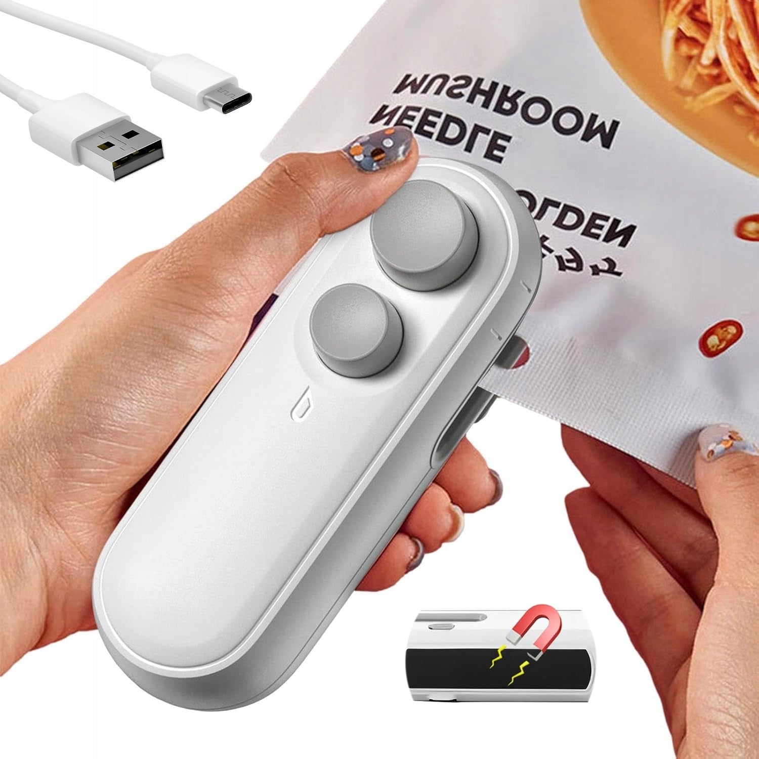 FOOD VACUUM WELDING MACHINE STRONG AUTOMATIC WHITE 2IN1