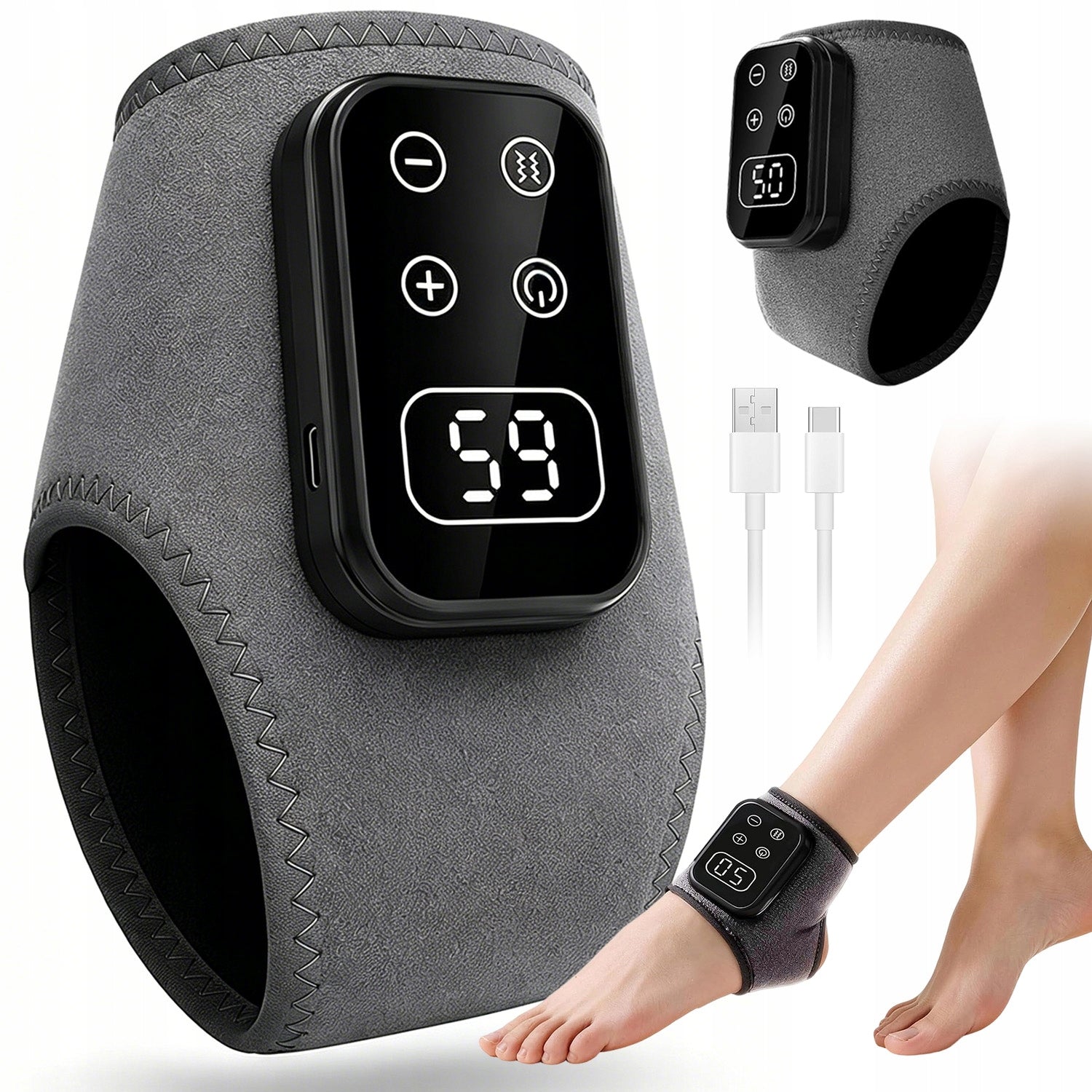 FOOT AND ANKLE MASSAGER COMPACT PORTABLE IDEAL FOR TRAVEL AND OFFICE