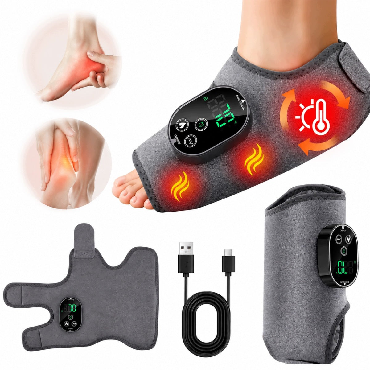 FOOT AND ANKLE MASSAGER ELECTRIC FOOT MASSAGER RELAXATION PORTABLE