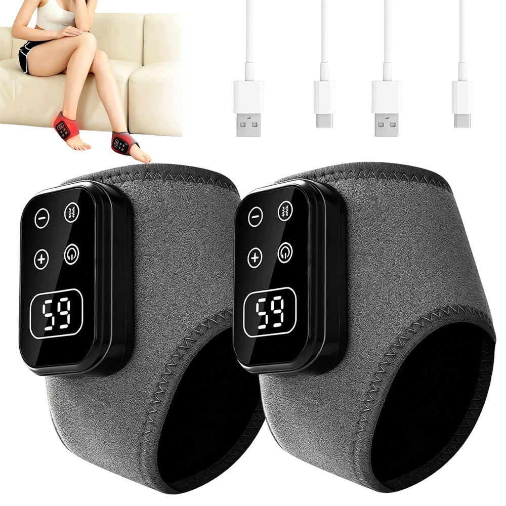 FOOT AND ANKLE MASSAGER FOR TIRED LEGS HEATING 65C VIBRATION 2PCS
