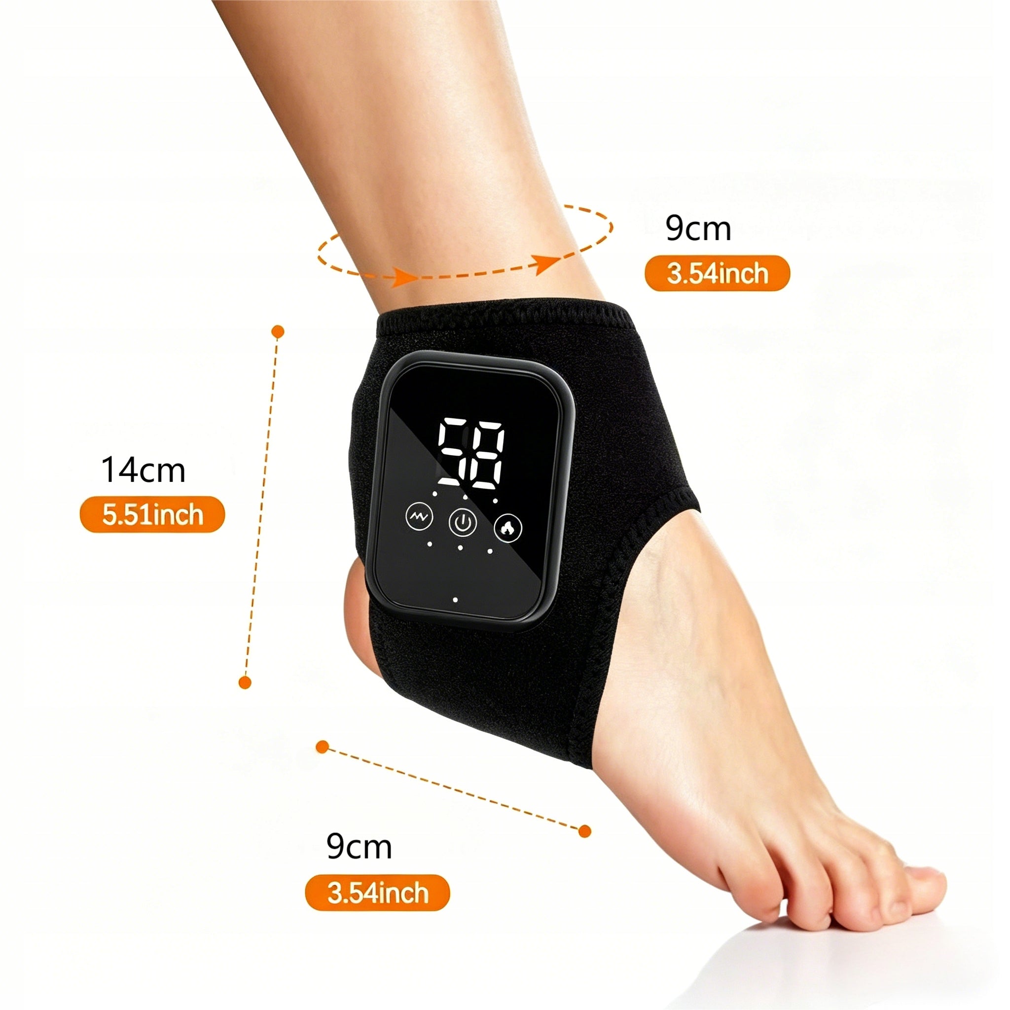 FOOT ANKLE MASSAGER FOR PAIN ANKLE JOINT COMPRESSION HEATING VIBRATION RELAXATION Medical device no