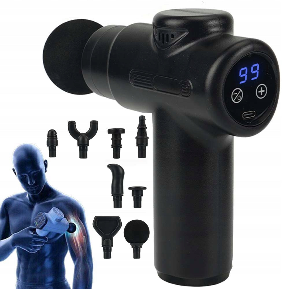 FOOT BODY BACK MASSAGE GUN POWERFUL VIBRATING MASSAGER PRO SET