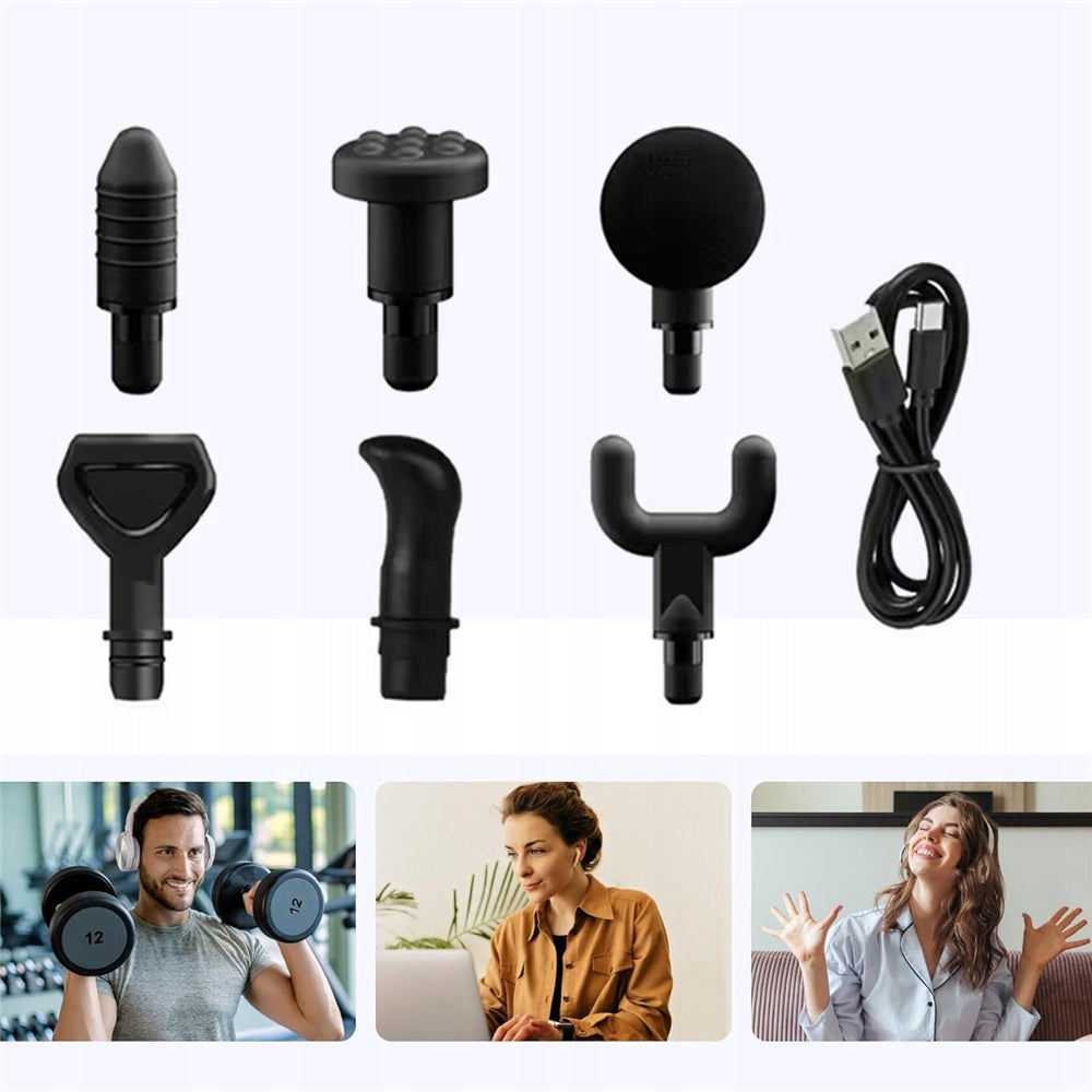FOOT BODY BACK MASSAGE GUN PRO 6 TIPS Brand no brand