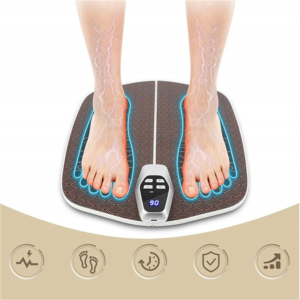 FOOT MASSAGER ELECTRIC PAD MUSCLE MASSAGE RELAXATION FITNESS SPORT OUTDOOR HOME