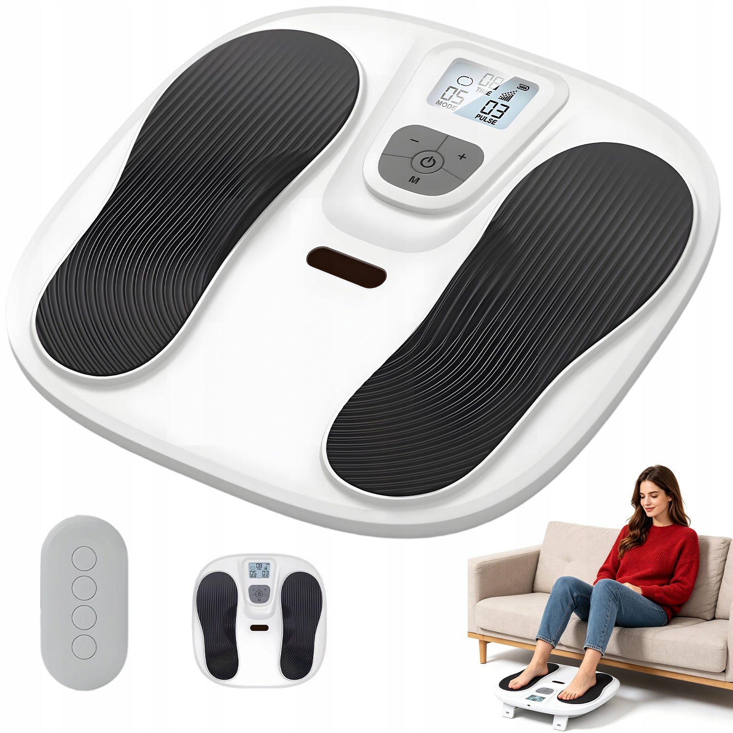 FOOT MASSAGER FOR MUSCLE MASSAGE ELECTROSTIMULATOR EMS TENS ACUPRESSURE PILOT