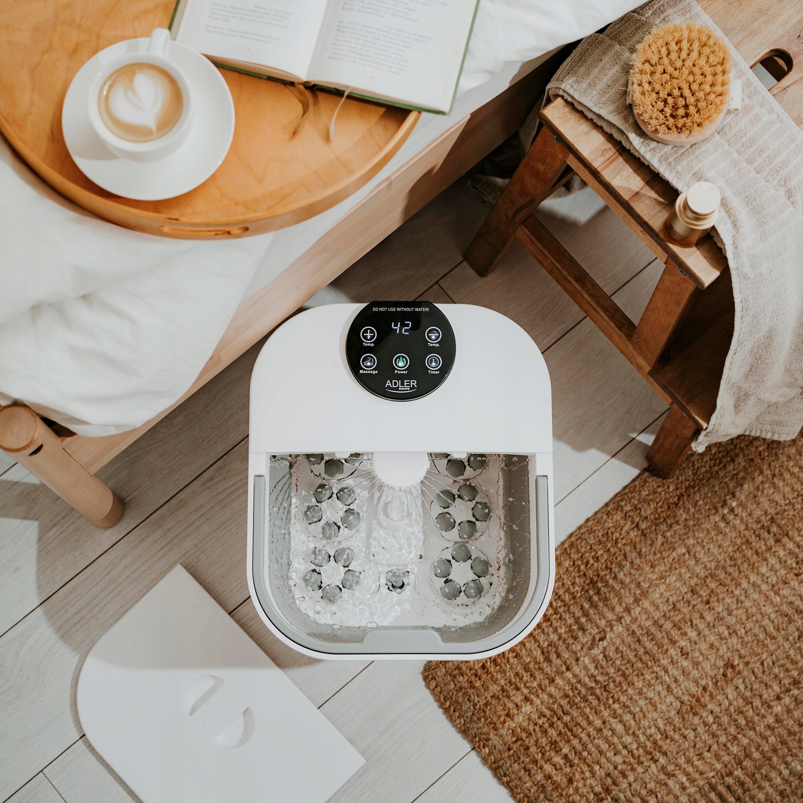 FOOT MASSAGER WATER HYDROMASSAGE LEG FOLDING HEATING 48°C CASCADE 500W Packaging status original