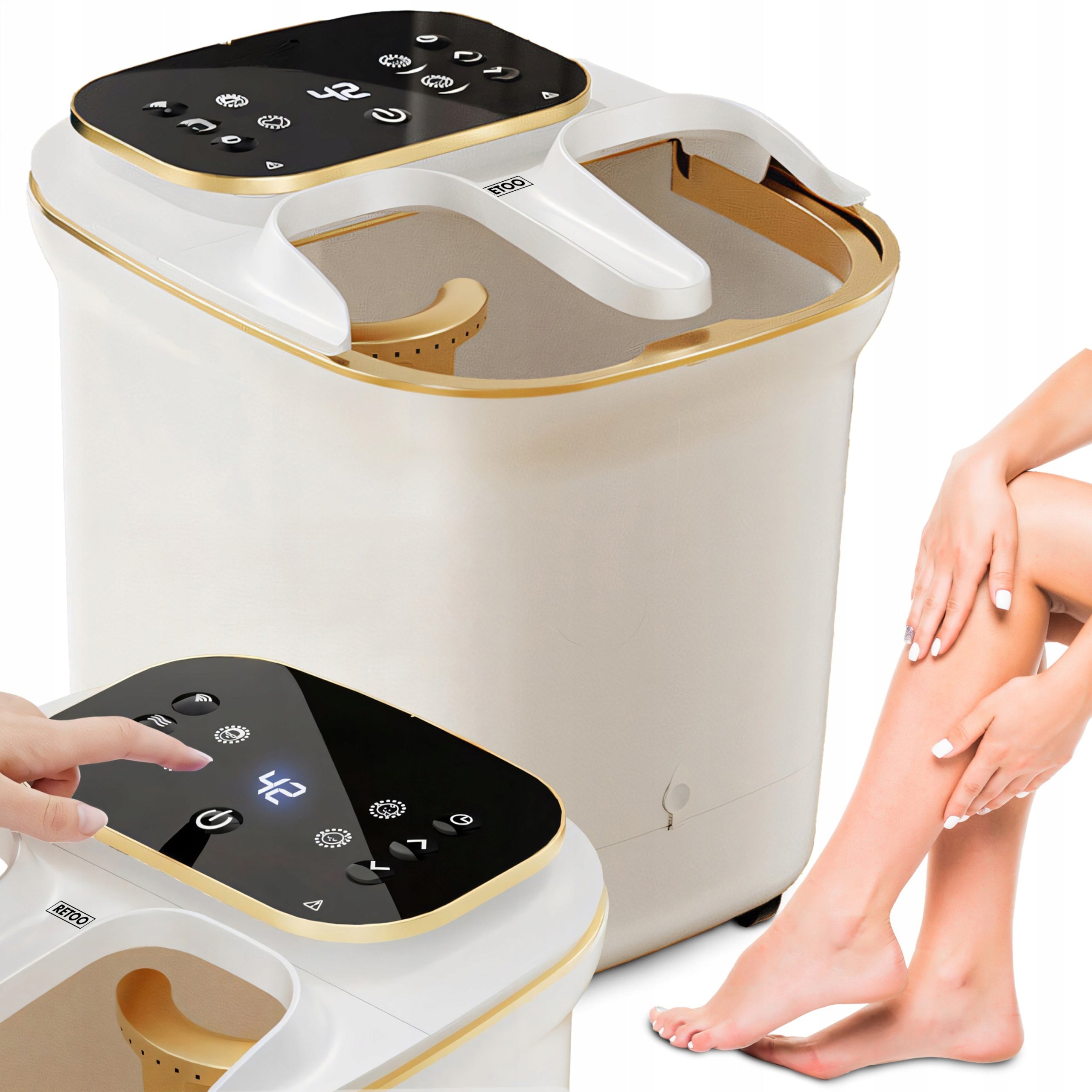 FOOT MASSAGER WATER HYDROMASSAGE LEG HEATED ROLLER HEADS LCD 500W Packaging status original