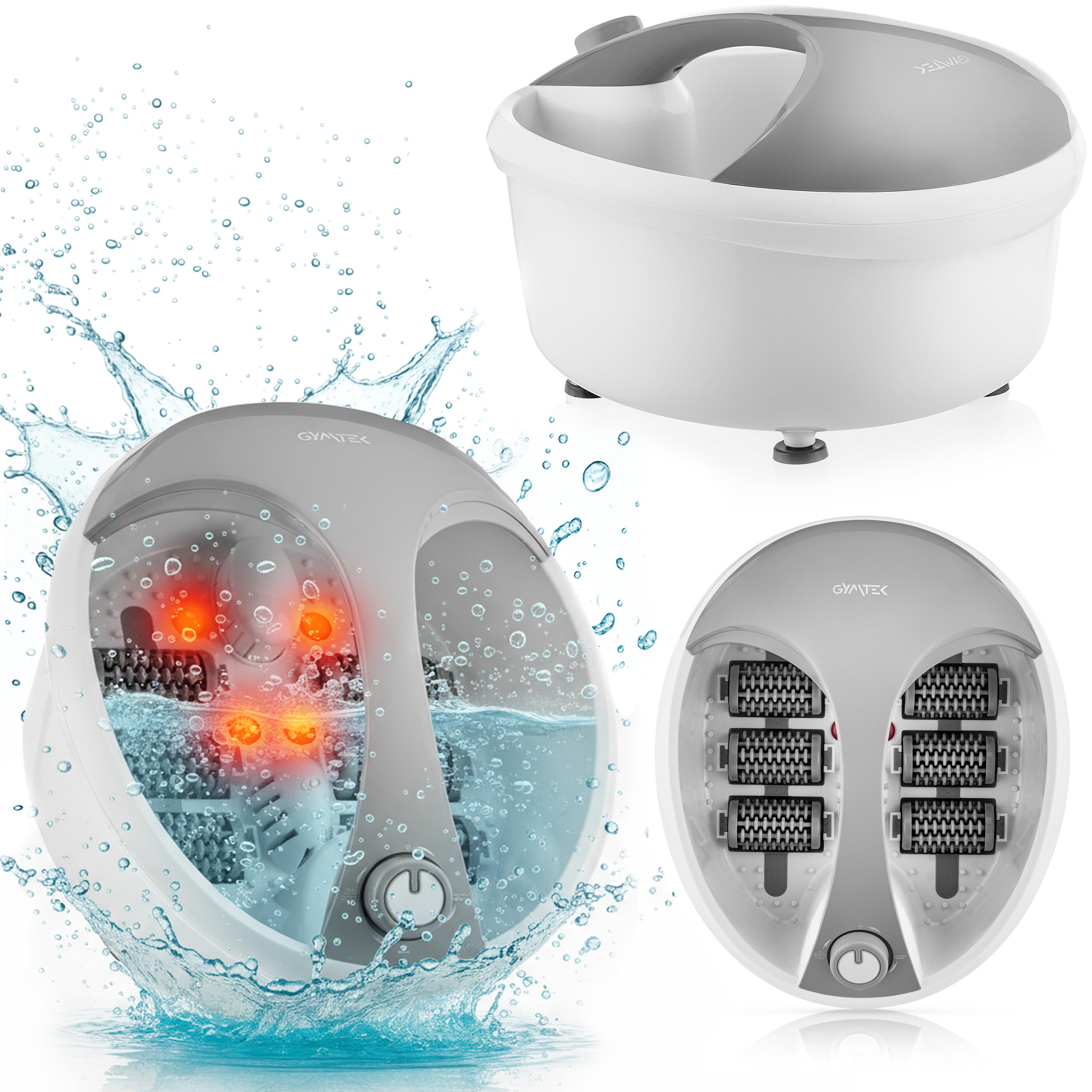 FOOT MASSAGER WATER HYDROMASSAGER FOOT BATH LED GYMTEK
