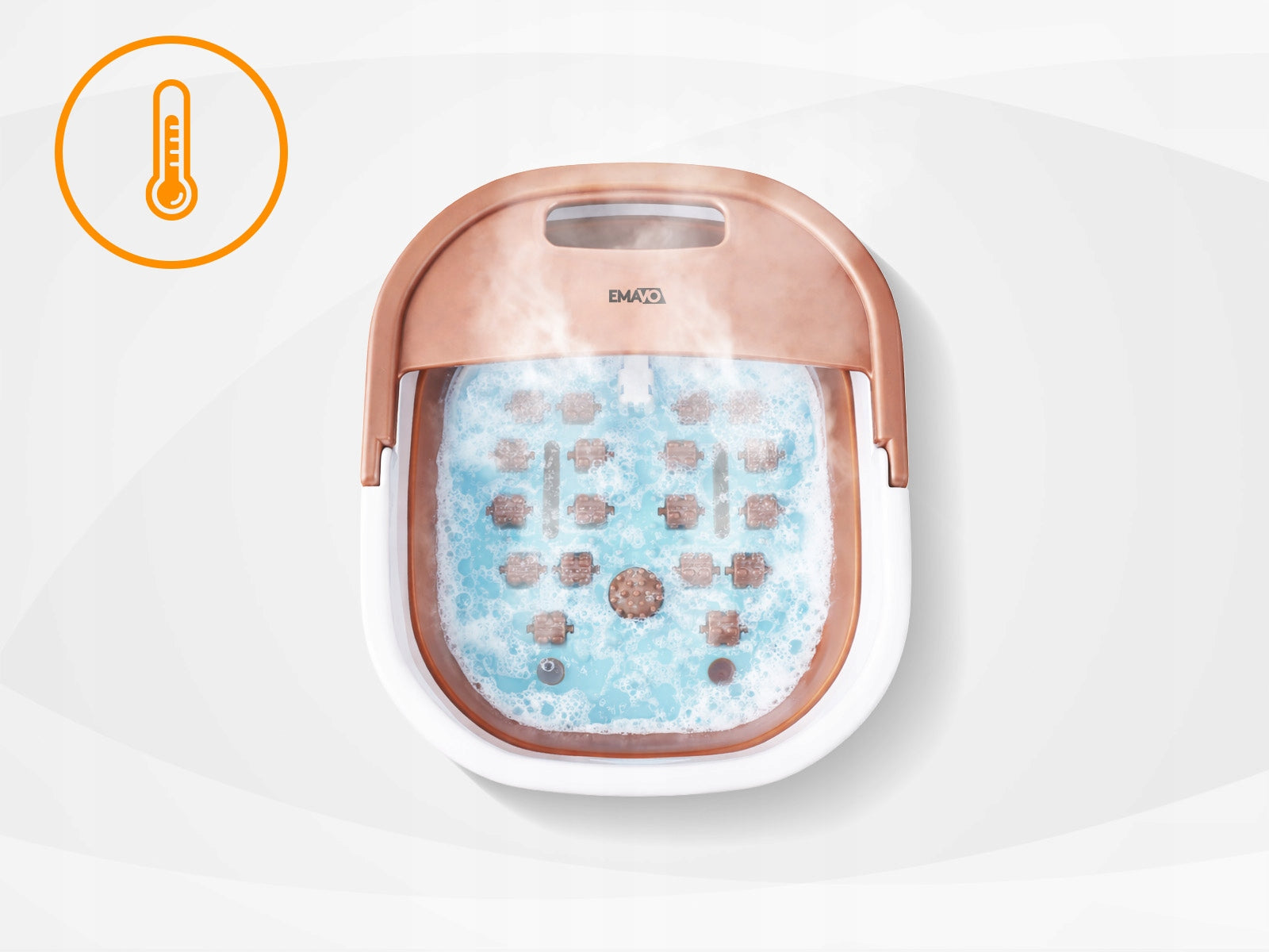 FOOT MASSAGER WATER HYDROMASSAGER HEATING BUBBLES IR FOLDING 500W Manufacturer code EMAMAS47794
