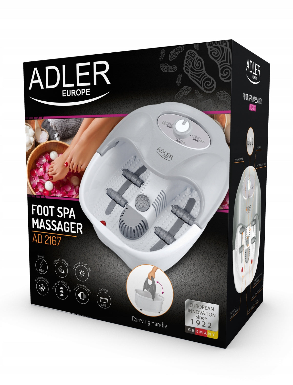 FOOT MASSAGER WATER LEG MASSAGER INFRARED STRONG 4ROLLS Certificates of conformity CE