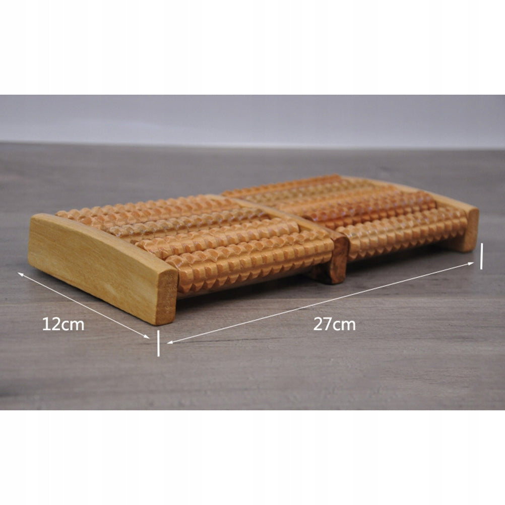 FOOT MASSAGER WITH WOODEN ROLLER MUSCLE RELIEF AND IMPROVED CIRCULATION Model #570