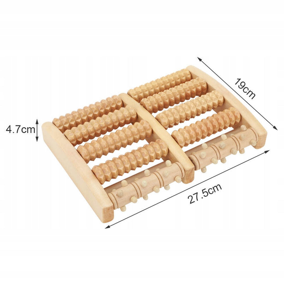 FOOT MASSAGER WOODEN TRADITIONAL ROLLER FOR MASSAGE DOUBLE ROW ROLLER Manufacturer code ejjy776