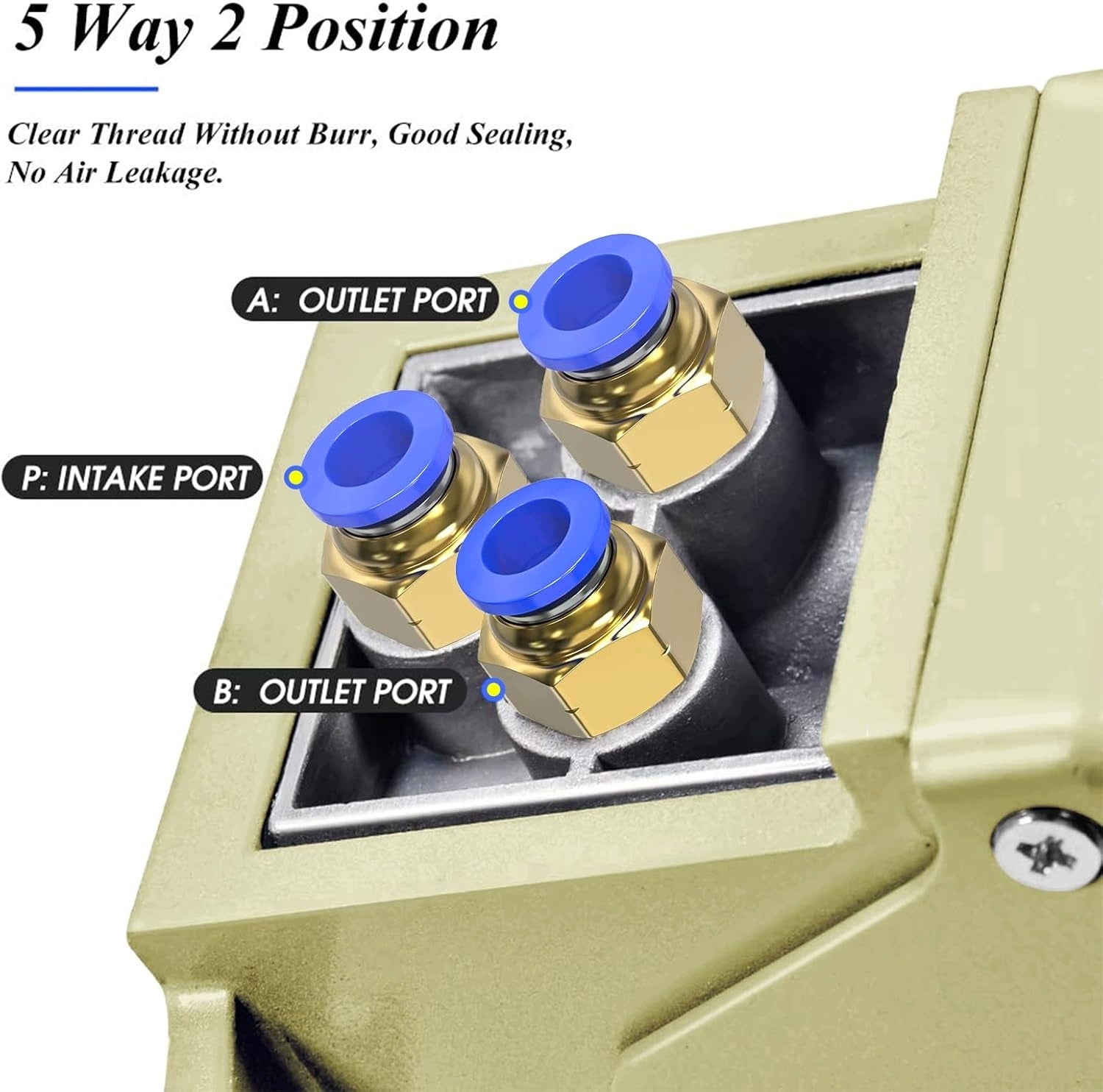 FOOT PEDAL VALVE PNEUMATIC 5 WAY 2 POSITION 1 4 BSP 6 MM Brand Pneumatics