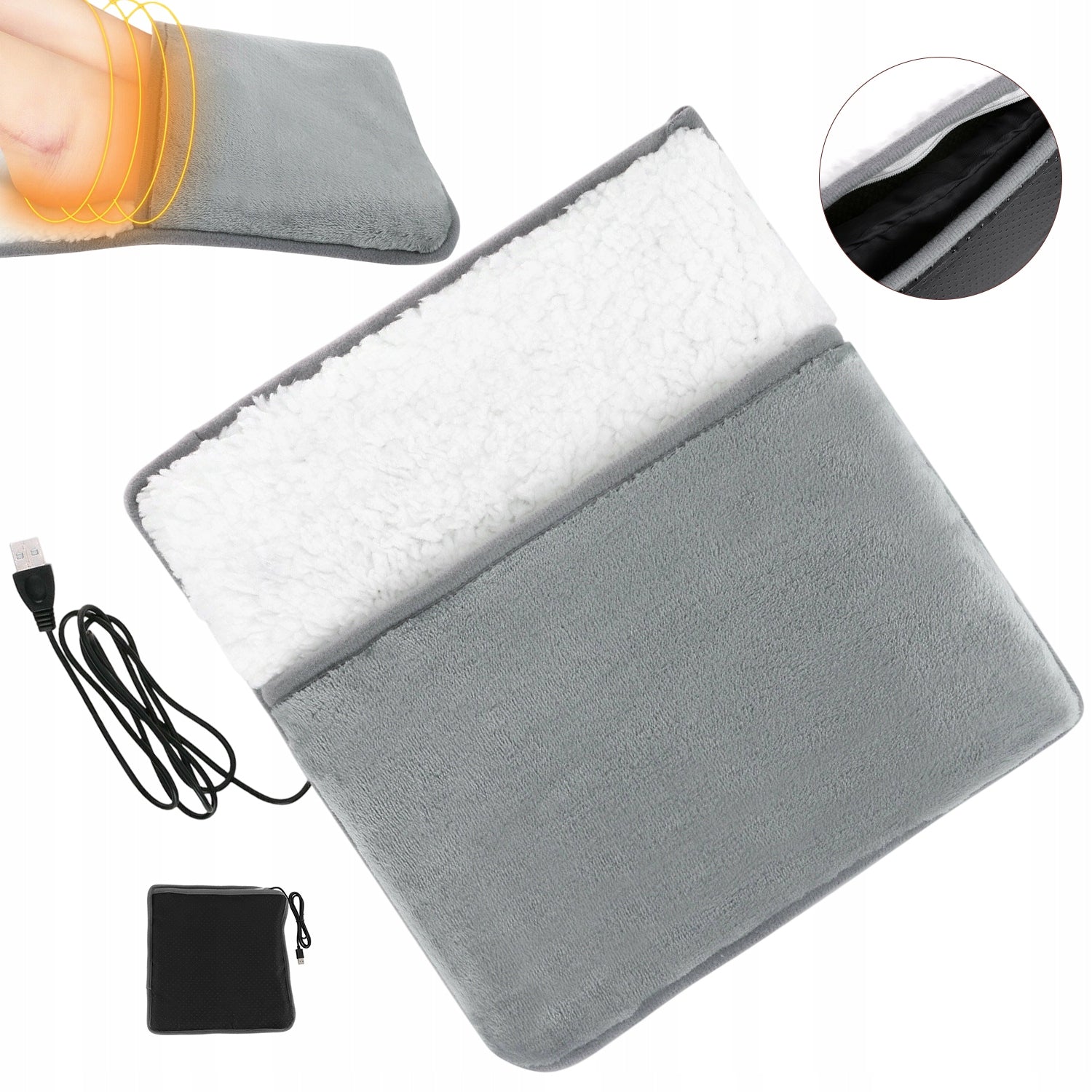 FOOT WARMER ELECTRIC SOFT MAT WITH USB FOR ARMCHAIR AND COUCH QUICKLY