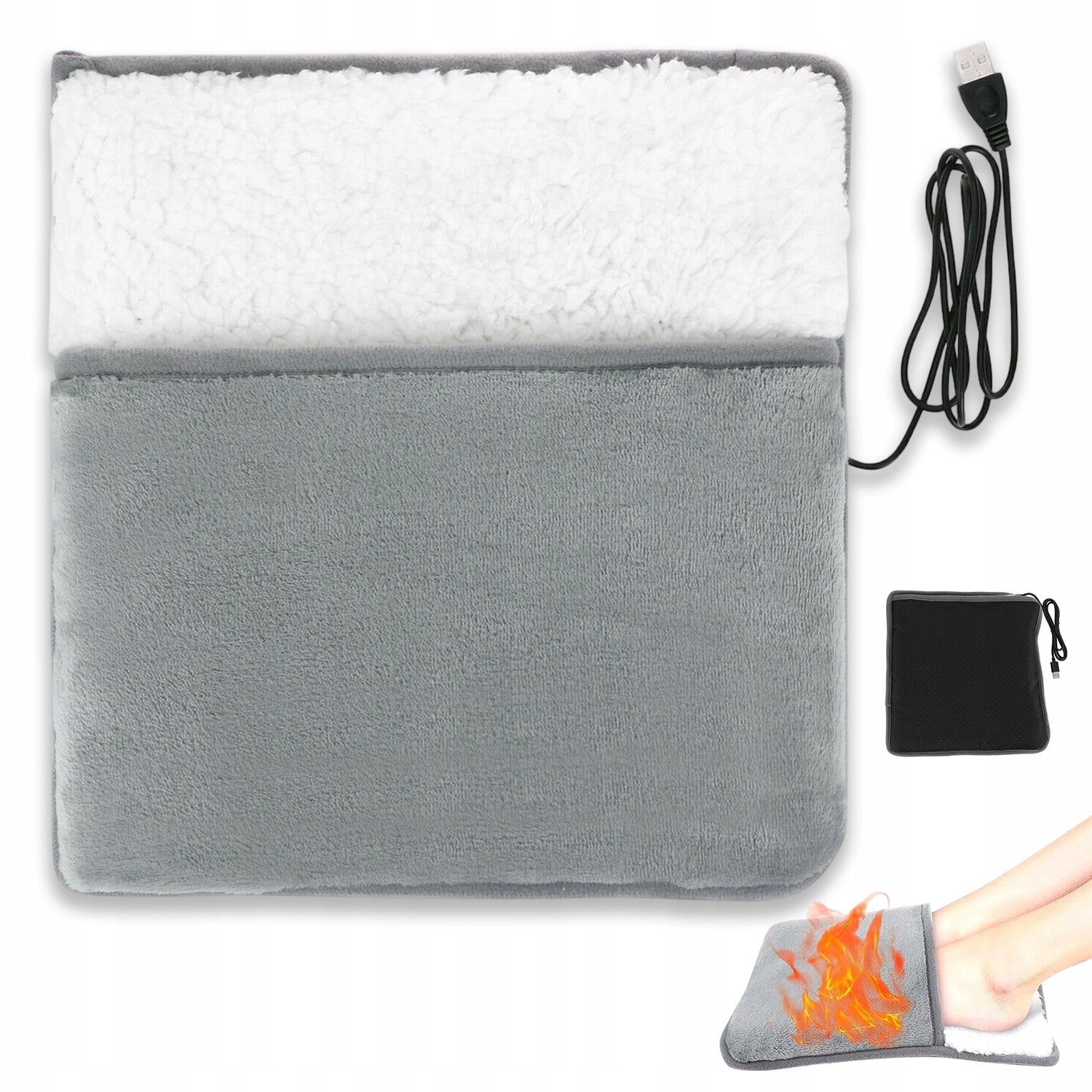 FOOT WARMER SHOE ELECTRIC SLIPPERS HEATED HEATING MAT