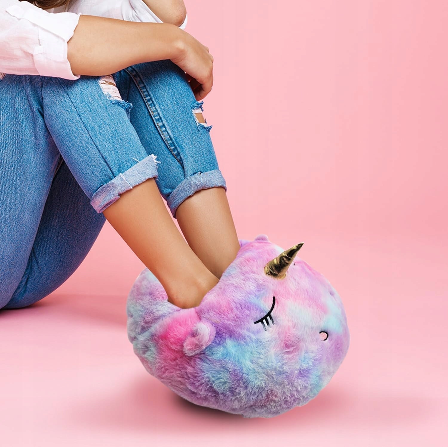 FOOT WARMER UNICORN SHAPE HEATED SLIPPERS FOR CHILDREN AND ADULTS